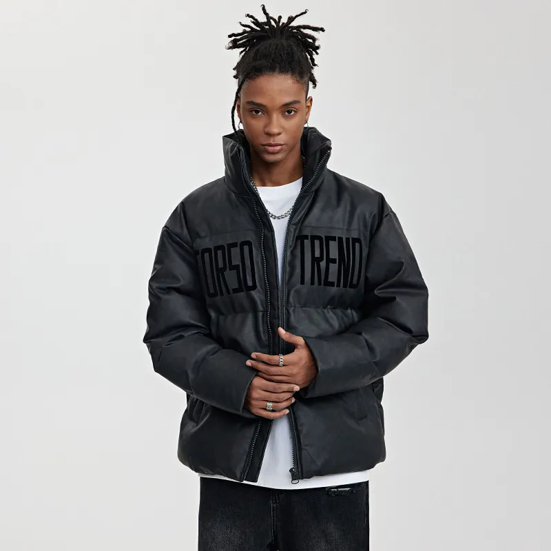 Torso Puffer Jacket Unisex Dark Gray-4