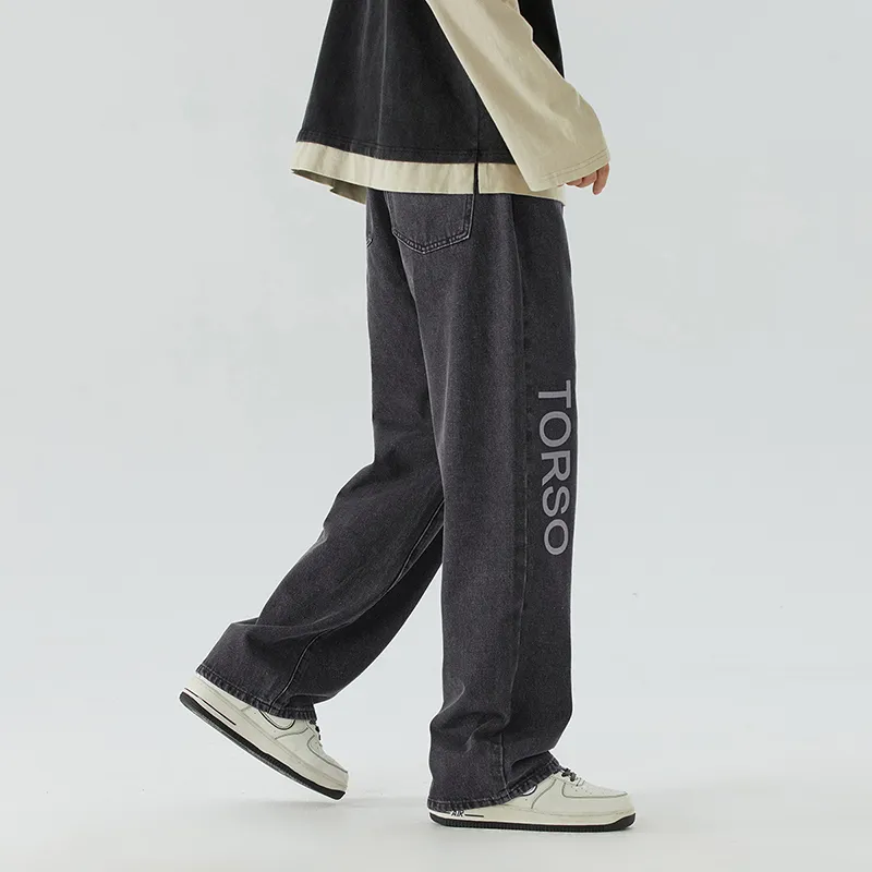 Torso Jeans Unisex Black Gray Color-5