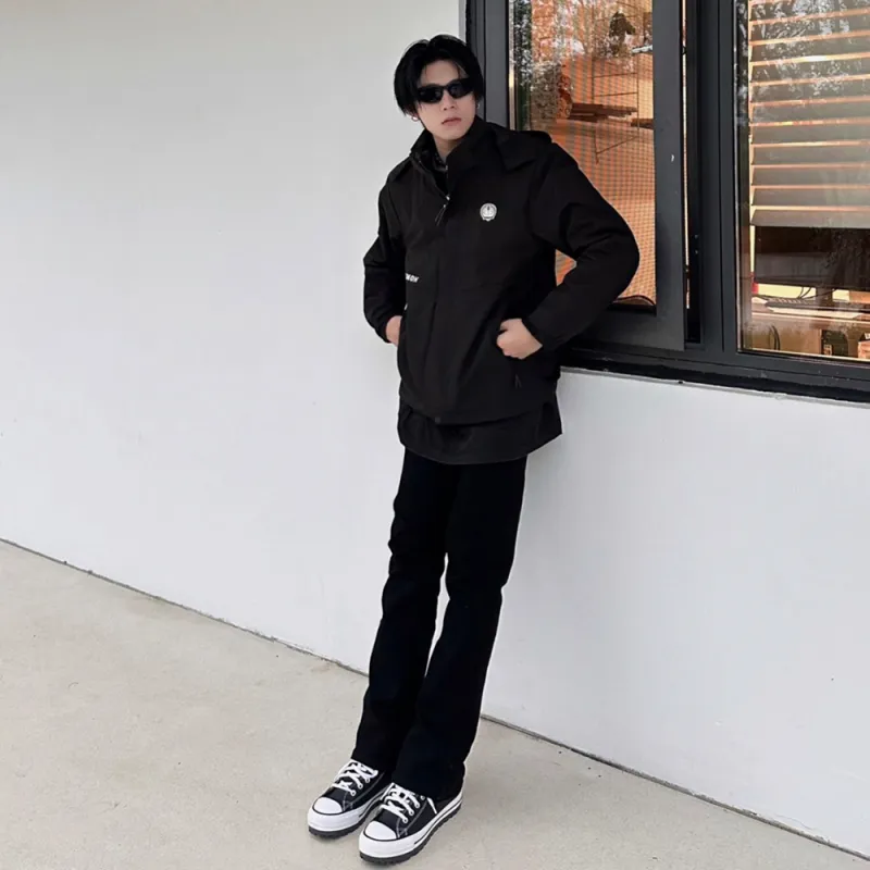 HELIPORT Jeans Spring And Autumn Unisex Black-3