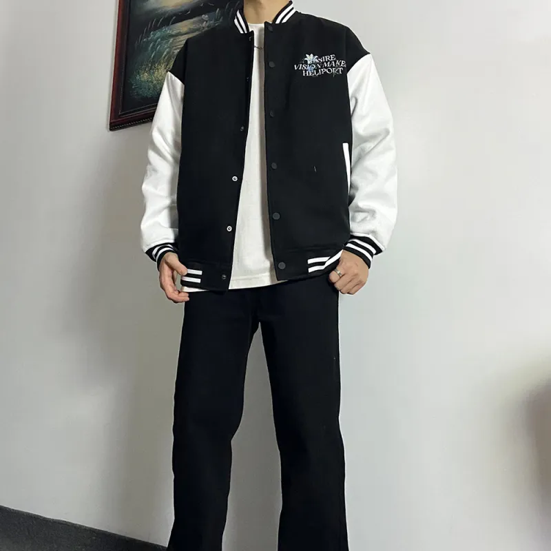 HELIPORT Baseball Jacket Unisex Black-5