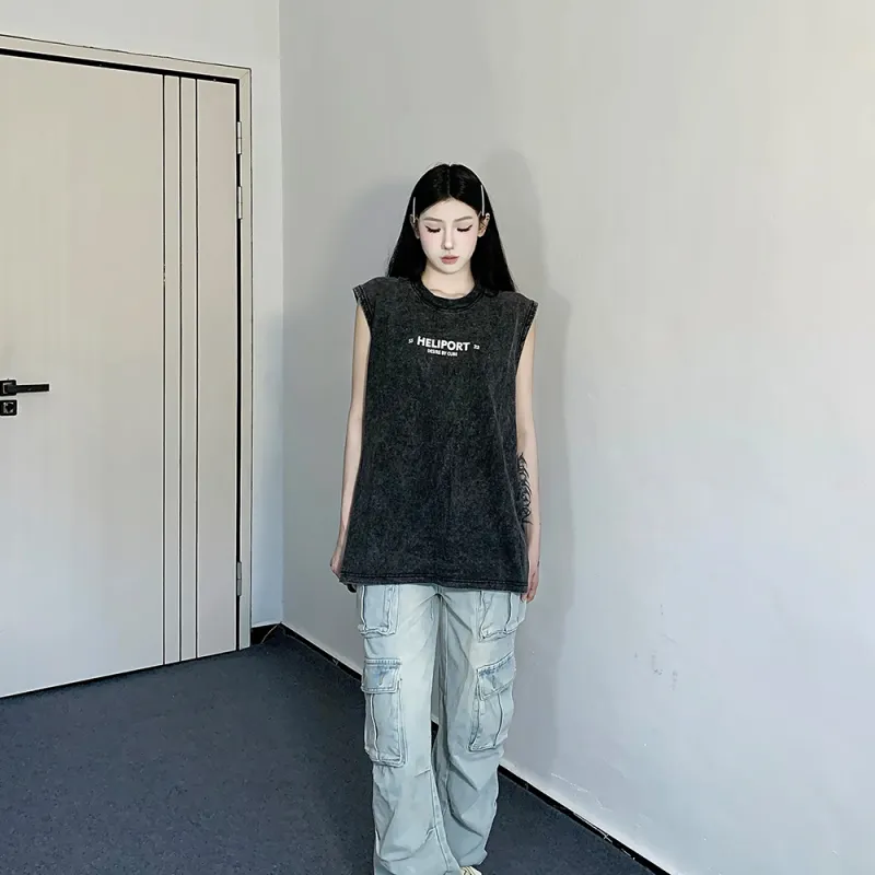 HELIPORT Tank Tops Unisex Black-7