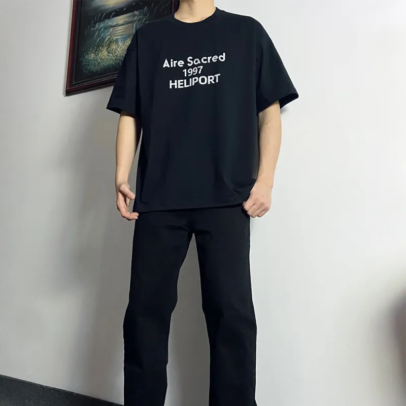 HELIPORT Short Sleeved T Shirts Unisex Black-3