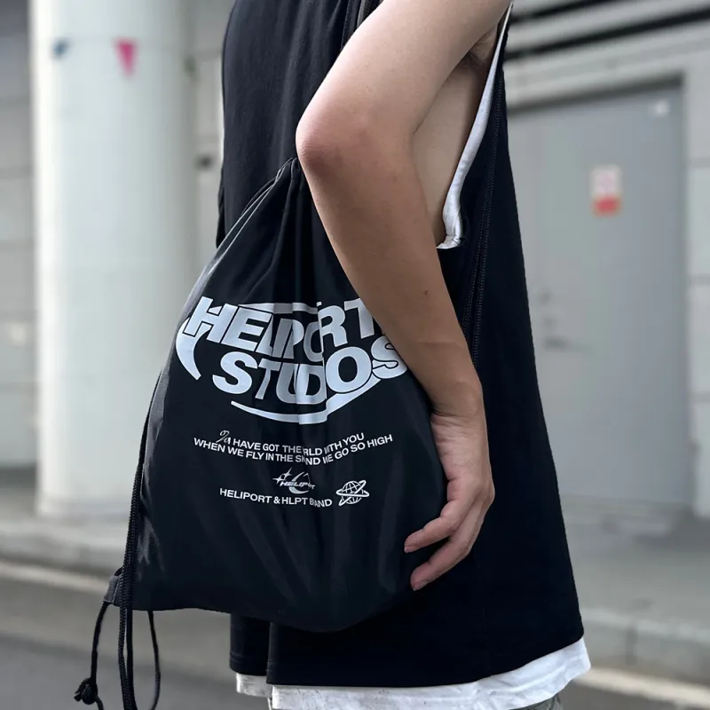 HELIPORT 420D Polyester Backpack Regular Unisex White/Black-11