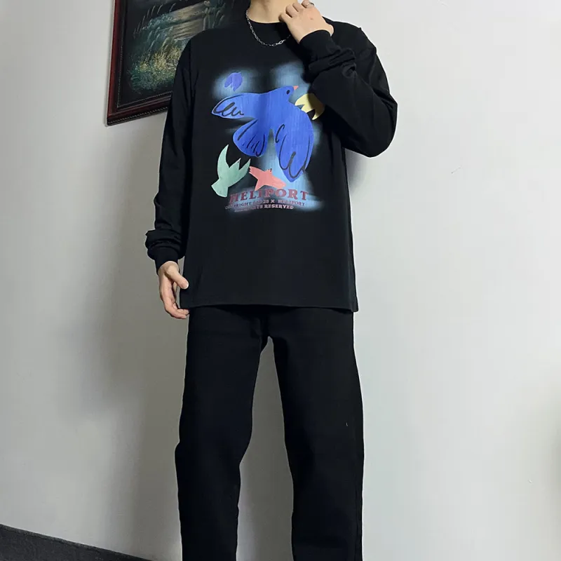 HELIPORT Long Sleeved T Shirt Unisex Black-7