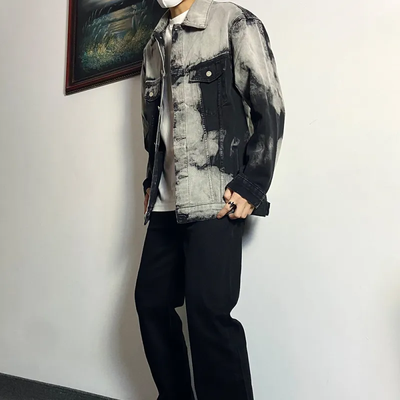 HELIPORT Denim Jacket Unisex Black Gray Color-3