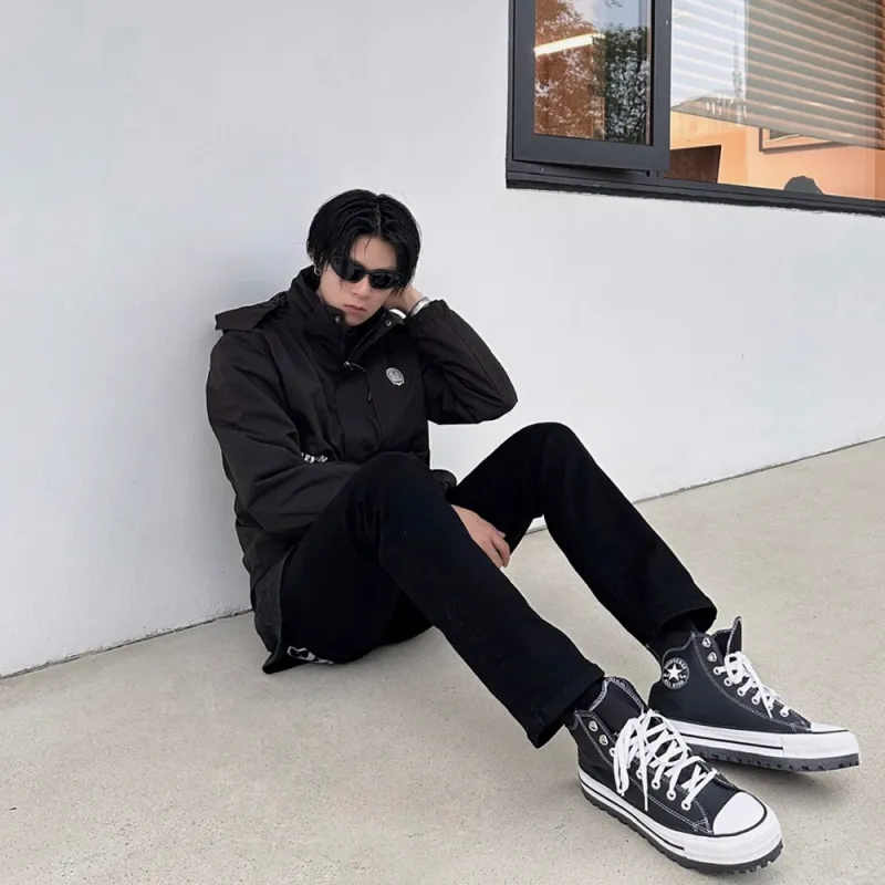HELIPORT Jeans Spring And Autumn Unisex Black-4