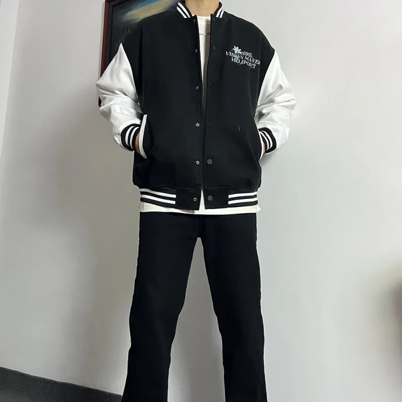 HELIPORT Baseball Jacket Unisex Black-6