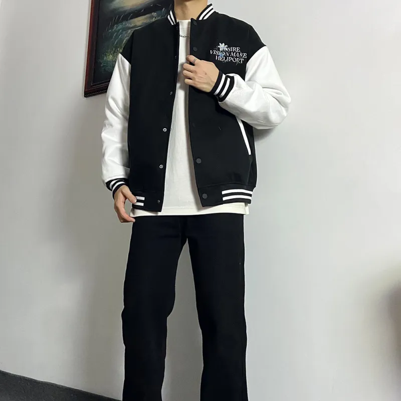 HELIPORT Baseball Jacket Unisex Black-7