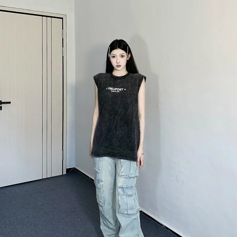 HELIPORT Tank Tops Unisex Black-8