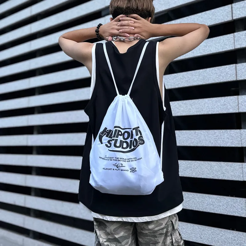HELIPORT 420D Polyester Backpack Regular Unisex White/Black-4