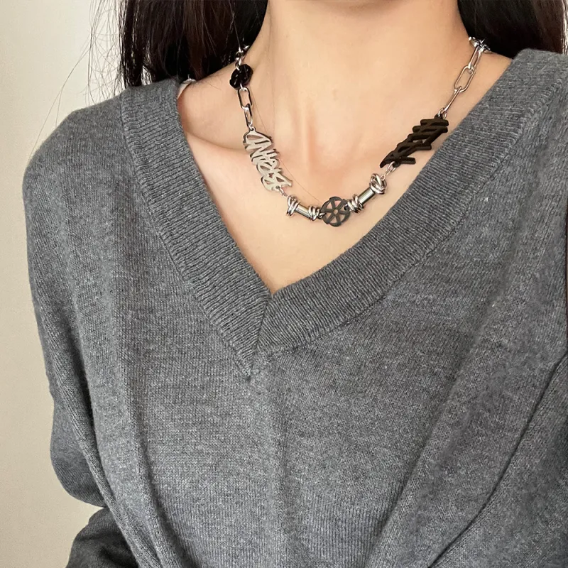 HELIPORT Titanium Steel Necklaces Unisex-4