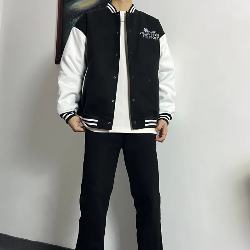 HELIPORT Baseball Jacket Unisex Black-2