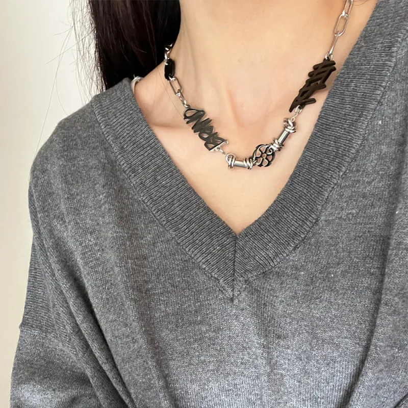 HELIPORT Titanium Steel Necklaces Unisex-2