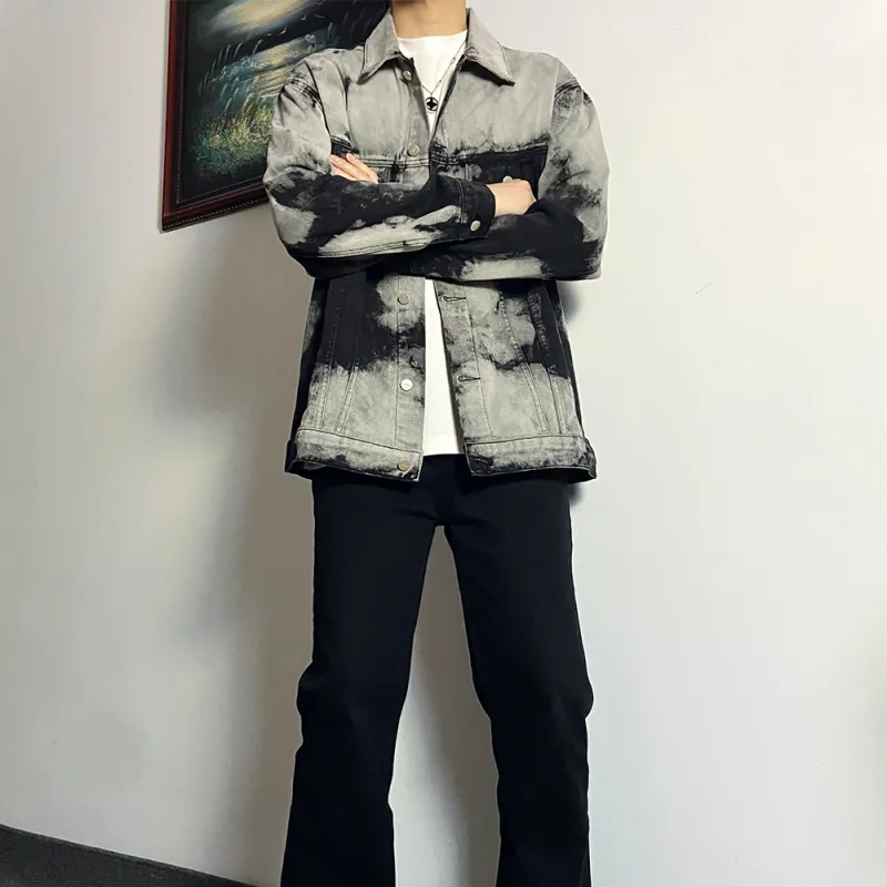 HELIPORT Denim Jacket Unisex Black Gray Color-7