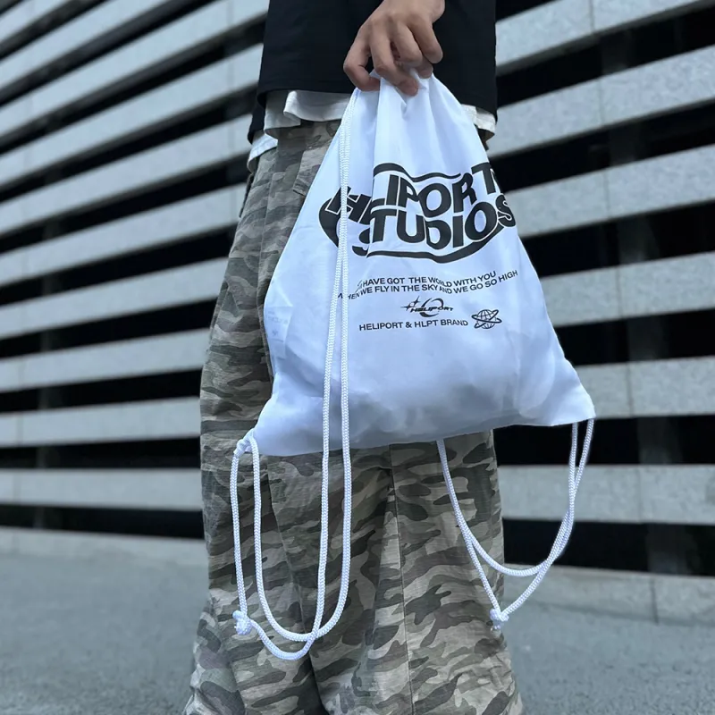 HELIPORT 420D Polyester Backpack Regular Unisex White/Black-7
