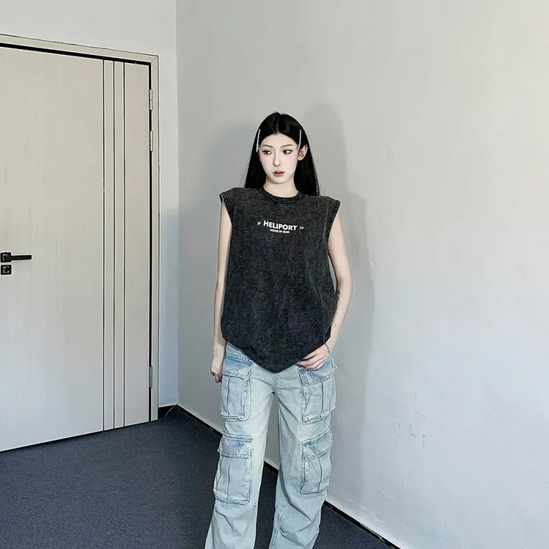 HELIPORT Tank Tops Unisex Black-3