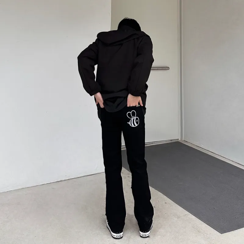 HELIPORT Jeans Spring And Autumn Unisex Black-5