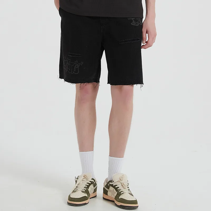 Tokidoki Denim Shorts Unisex Black-4