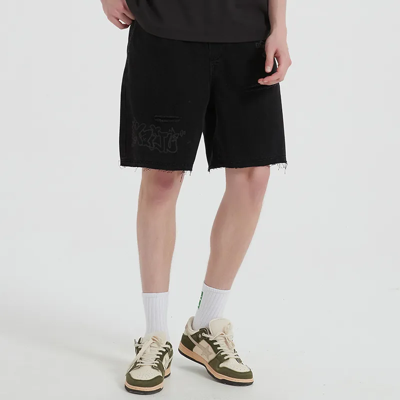 Tokidoki Denim Shorts Unisex Black-3