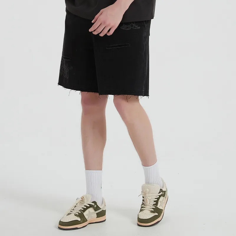 Tokidoki Denim Shorts Unisex Black-2