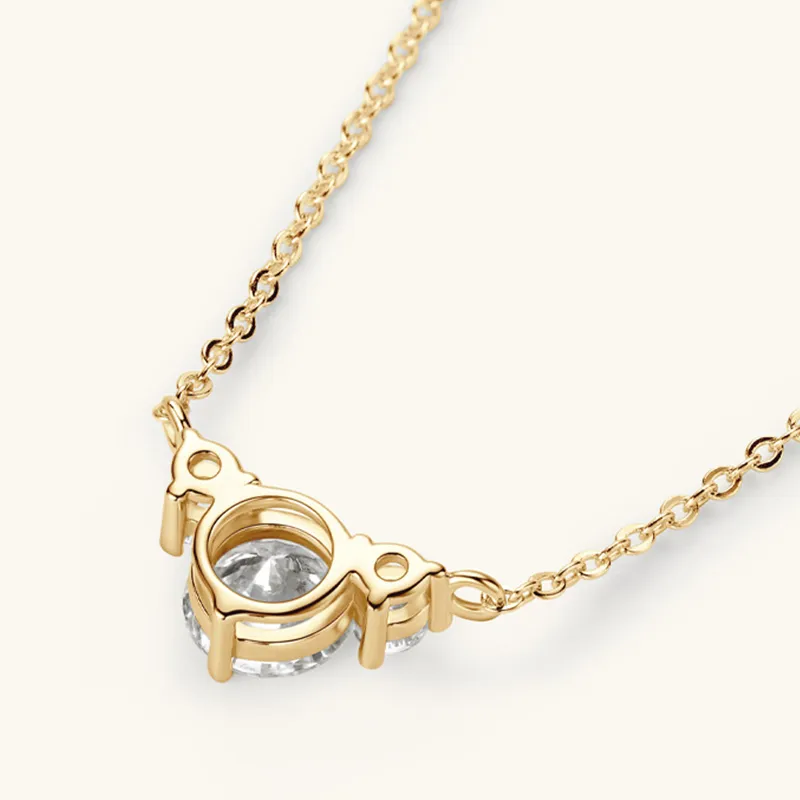 Lockstarfy 925 Silver Mohsunnite Necklaces Women's-5