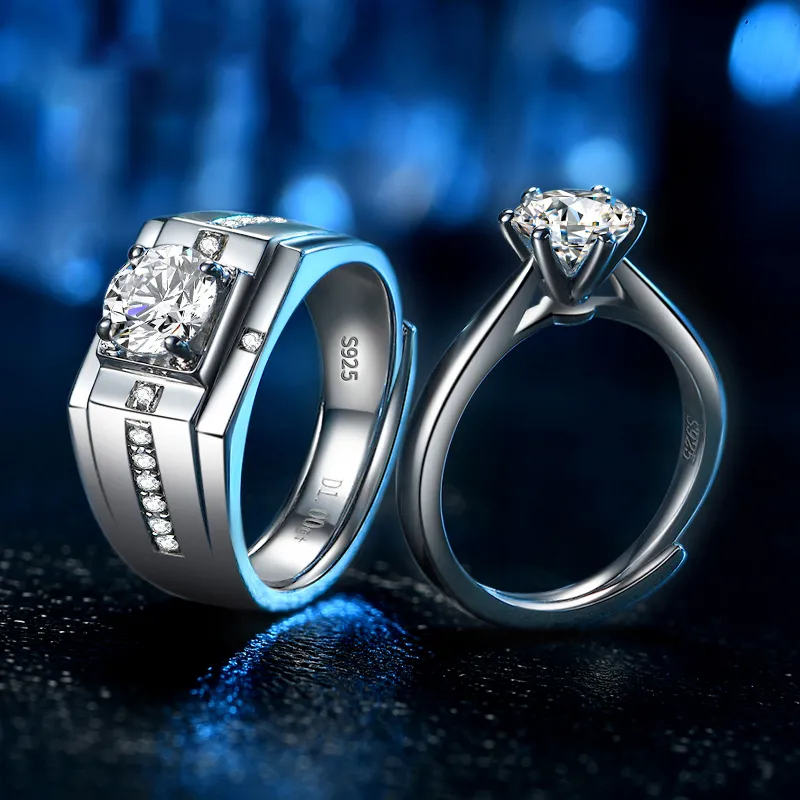 Lockstarfy Moissanite Rings Unisex-4