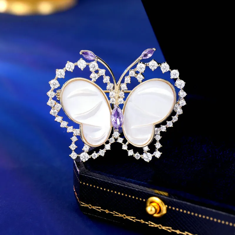 Lockstarfy Mother Of Pearl Brooches Women's-6