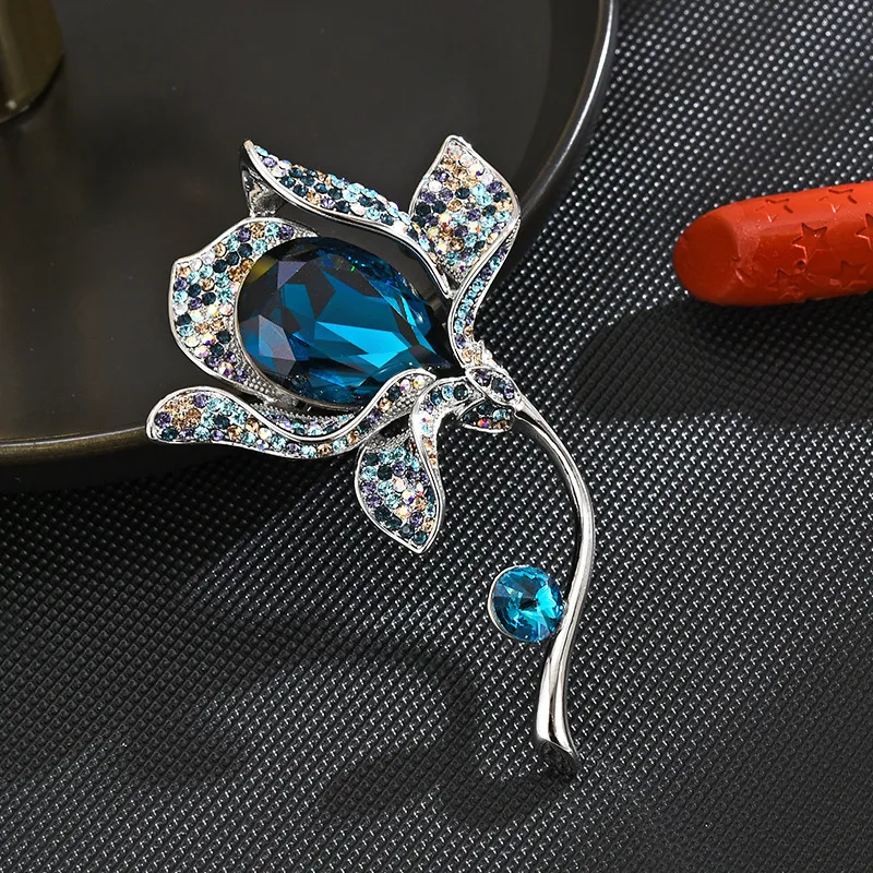Lockstarfy Austrian Crystal Brooches Women's-1