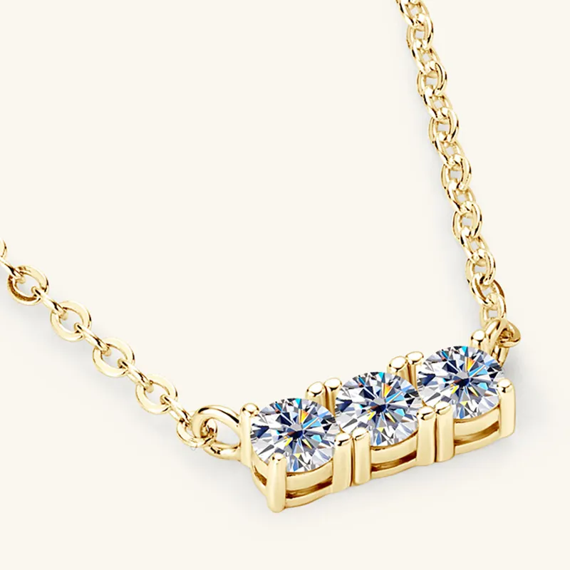 Lockstarfy 925 Silver Mohsunnite Necklaces Women's-8