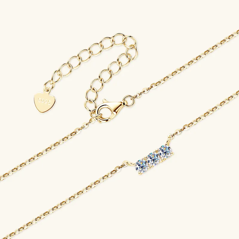 Lockstarfy 925 Silver Mohsunnite Necklaces Women's-6
