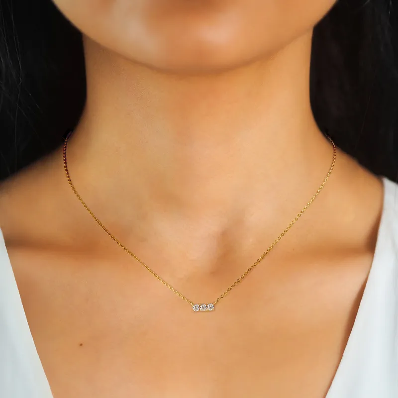 Lockstarfy 925 Silver Mohsunnite Necklaces Women's-7
