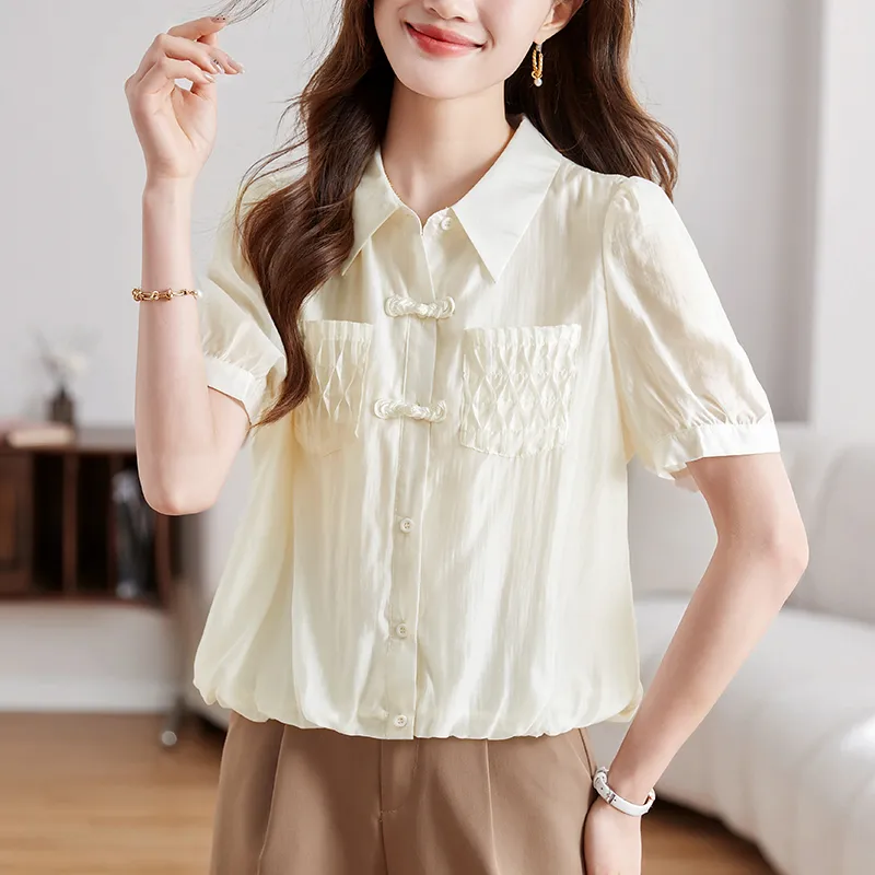 X MOOM Shirts Women's Beige-4