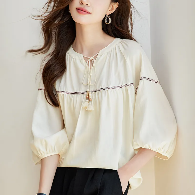 X MOOM Shirts Women's Light Apricot-4