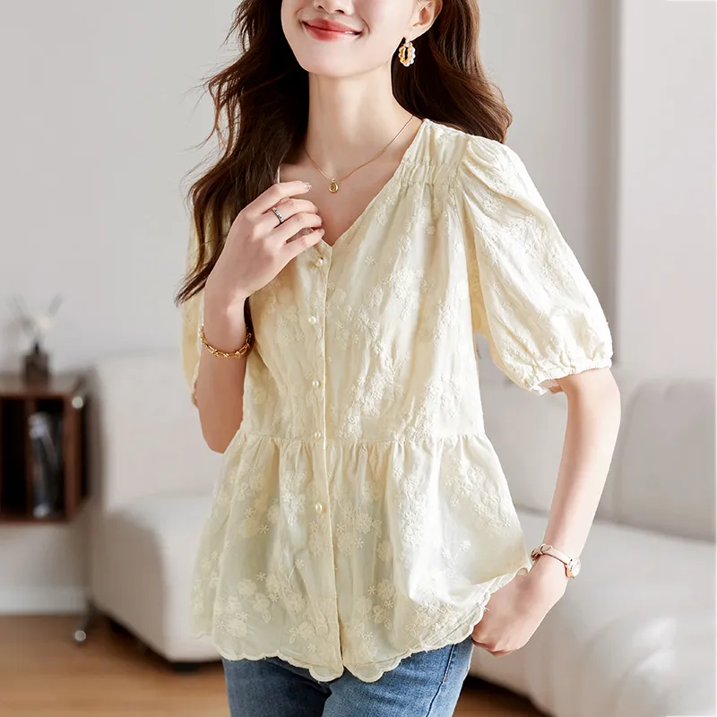 X MOOM Shirts Women's Beige-2