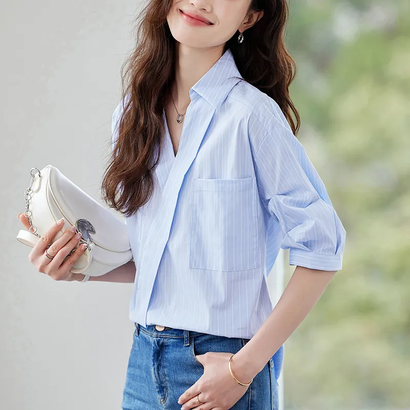 X MOOM Shirts Women's Blue-3