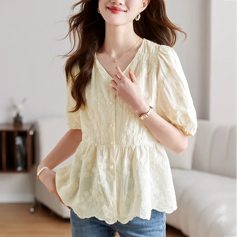 X MOOM Shirts Women's Beige-3