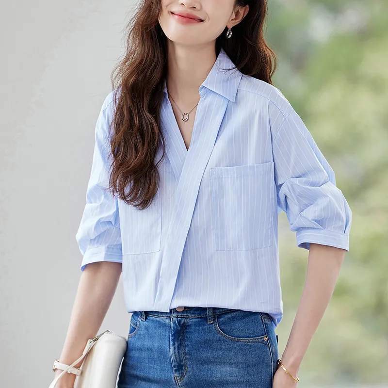 X MOOM Shirts Women's Blue-2