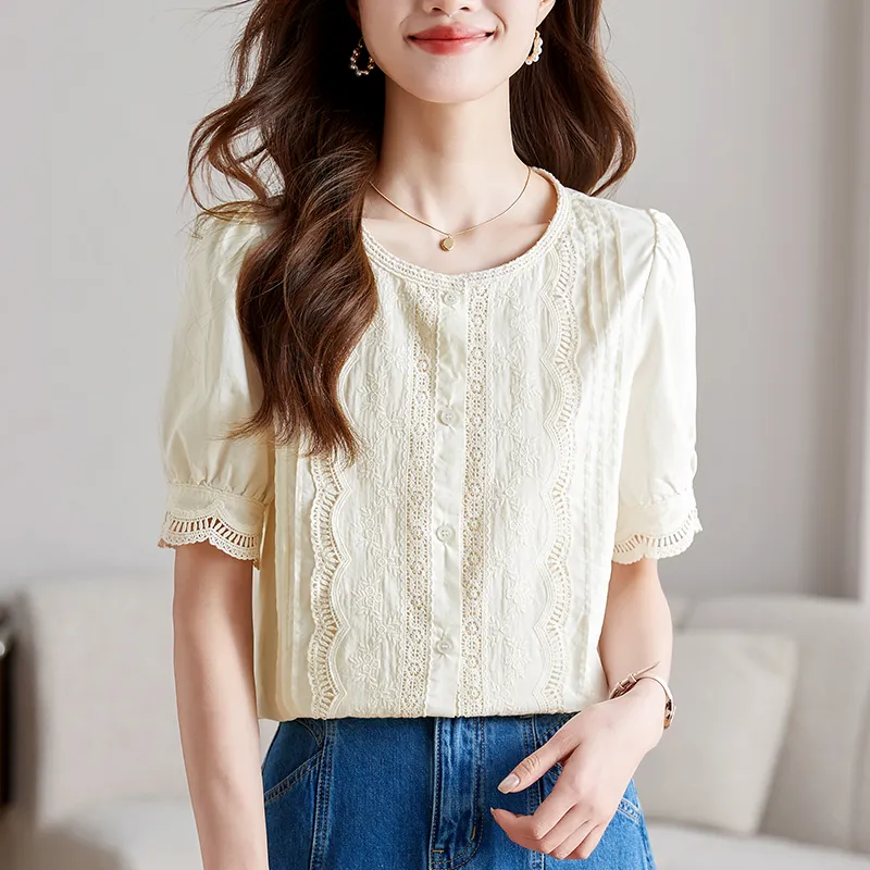 X MOOM Shirts Women's Beige-3