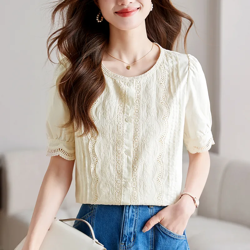 X MOOM Shirts Women's Beige-4