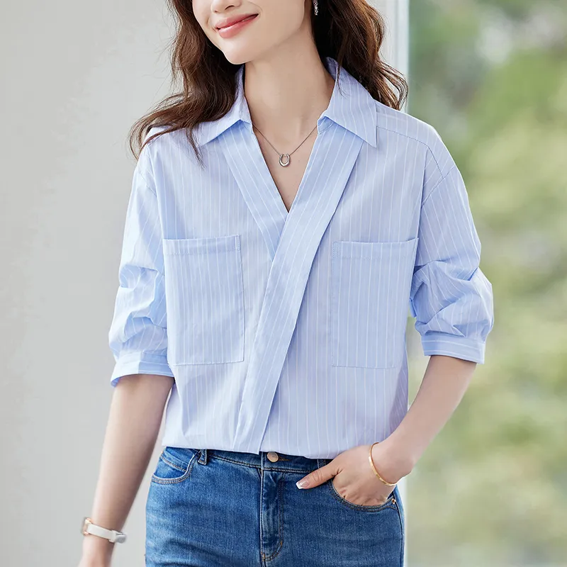 X MOOM Shirts Women's Blue-4