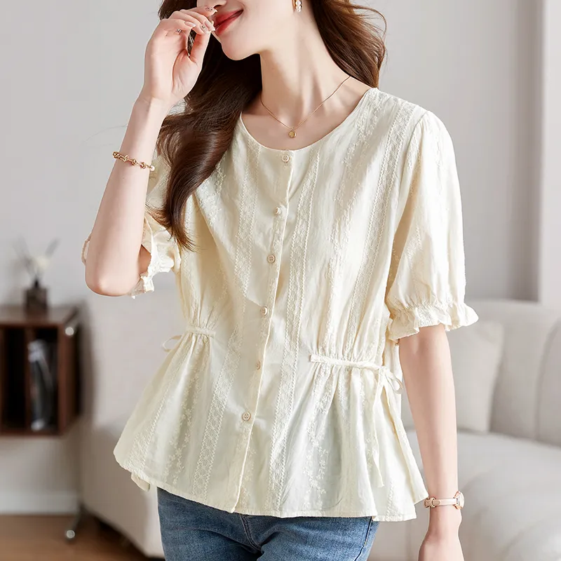 X MOOM Shirts Women's Beige-2