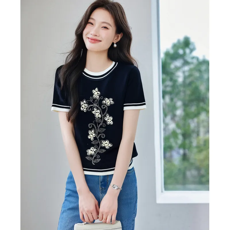 X MOOM T Shirts Women's Black-1