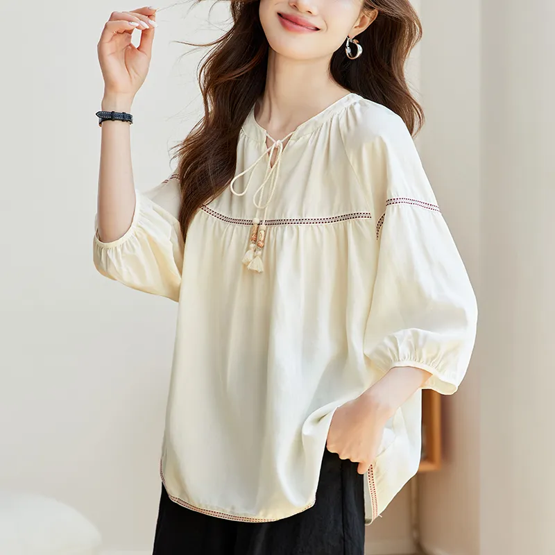 X MOOM Shirts Women's Light Apricot-2