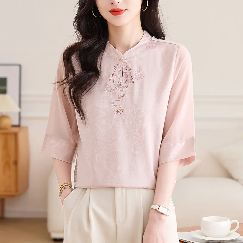 X MOOM T Shirts Women's Pink-3