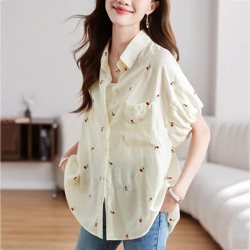X MOOM Shirts Women's Beige-2