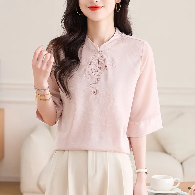 X MOOM T Shirts Women's Pink-2