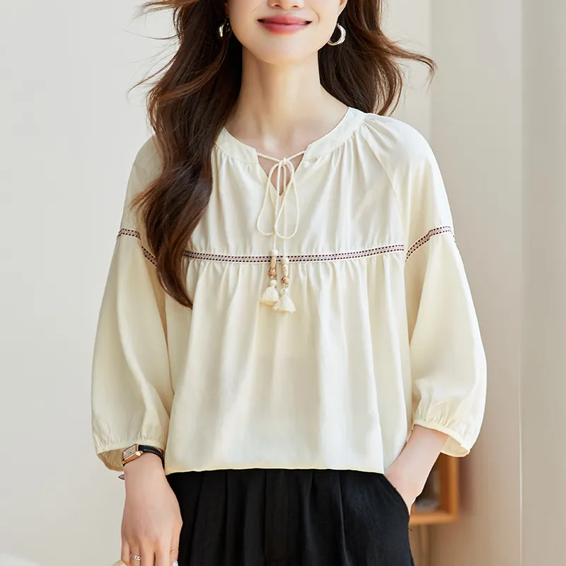 X MOOM Shirts Women's Light Apricot-3