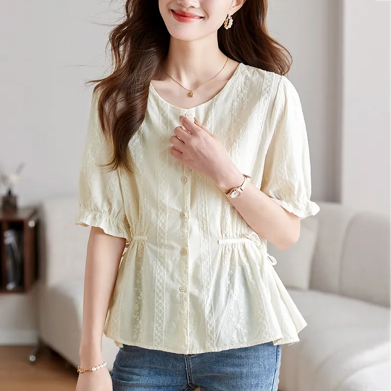 X MOOM Shirts Women's Beige-3