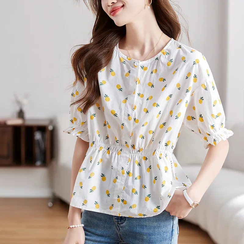 X MOOM Shirts Women's Mini Pineapple-3