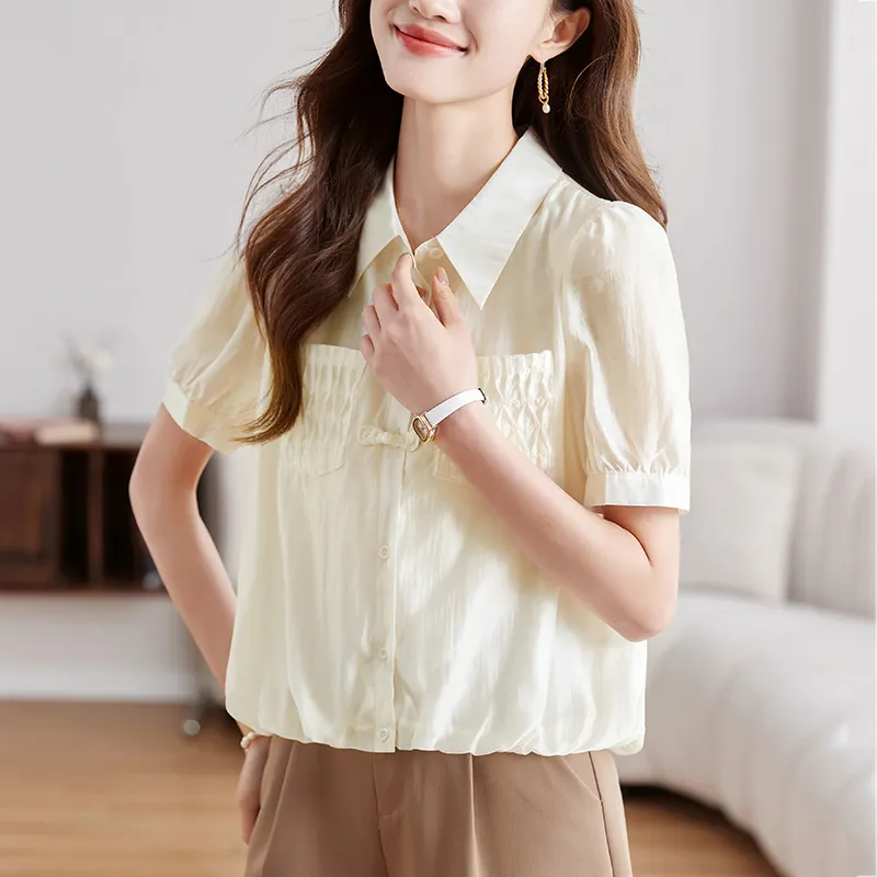 X MOOM Shirts Women's Beige-3